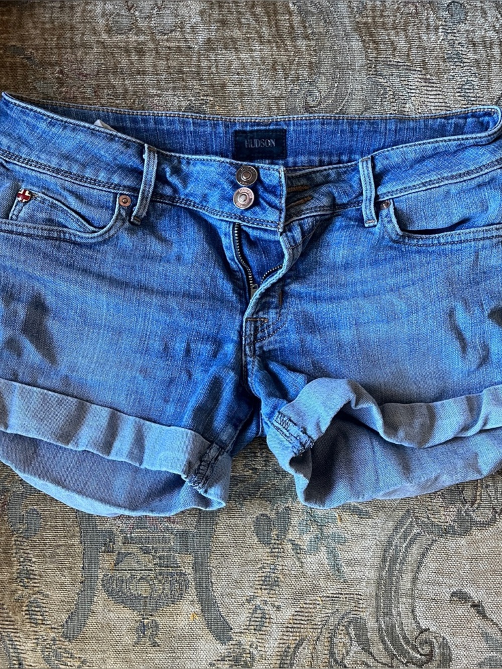 Hudson Jeans Women's Blue Denim Jean Shorts